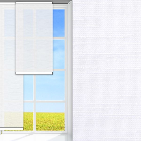 Flächenvorhang Klara, weiss, transparent, feucht abwischbar