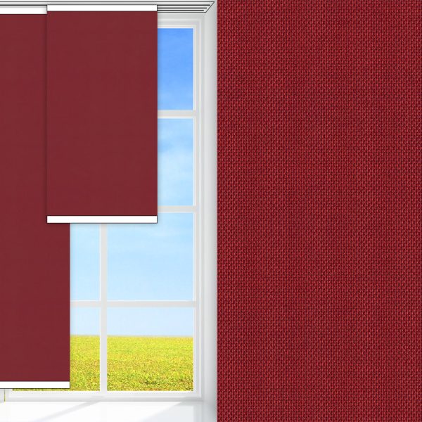 Flächenvorhang Silenzio, rot, lichtdurchlässig & blickdicht, feucht abwischbar