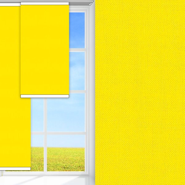 Flächenvorhang Silenzio, gelb, lichtdurchlässig & blickdicht, feucht abwischbar