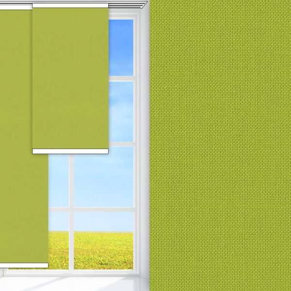 Flächenvorhang Silenzio, grün, lichtdurchlässig & blickdicht, feucht abwischbar