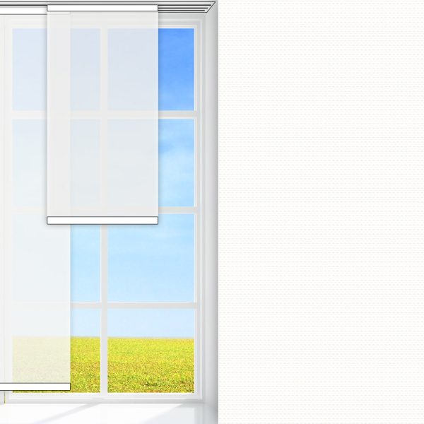 Flächenvorhang Chiara, creme, transparent, feucht abwischbar