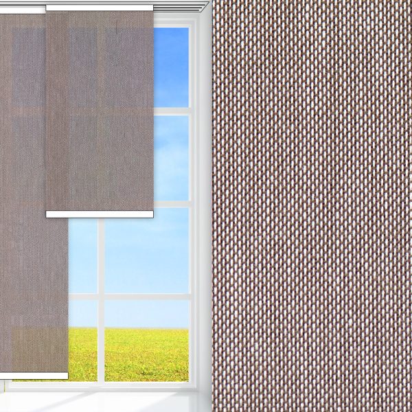 Flächenvorhang Pulito, braun/beige, transparent, feucht abwischbar