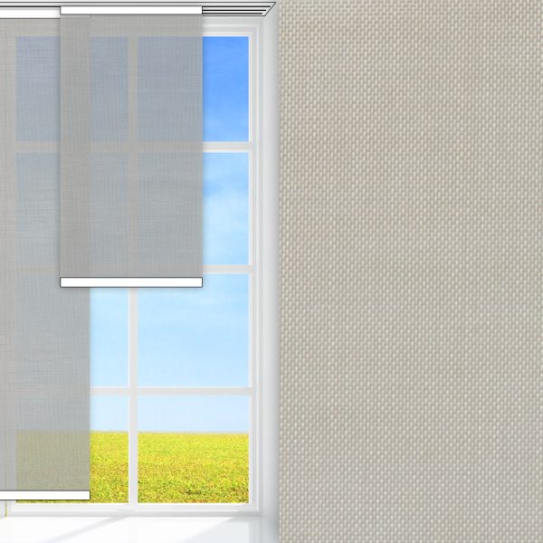 Flächenvorhang Pulito, beige, transparent, feucht abwischbar