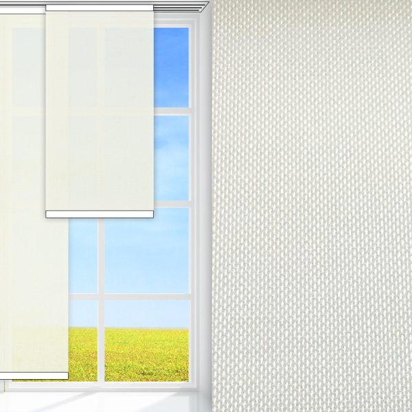 Flächenvorhang Pulito, creme, transparent, feucht abwischbar