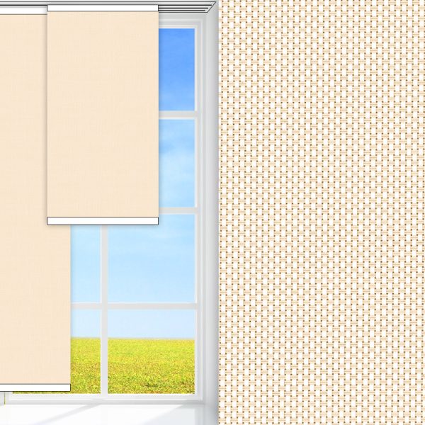 Flächenvorhang Diana, beige, lichtdurchlässig & blickdicht, feucht abwischbar