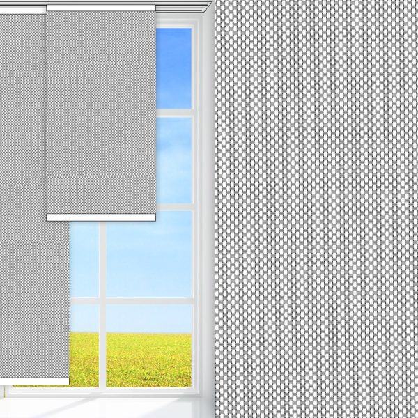 Flächenvorhang Diana, grau, lichtdurchlässig & blickdicht, feucht abwischbar