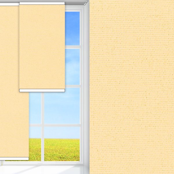 Flächenvorhang Sicuro, hellgelb, komplett verdunkelnd, feucht abwischbar
