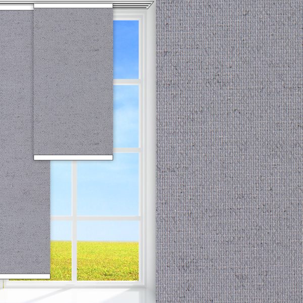 Flächenvorhang Sicuro, grau, komplett verdunkelnd, kühlend, feucht abwischbar