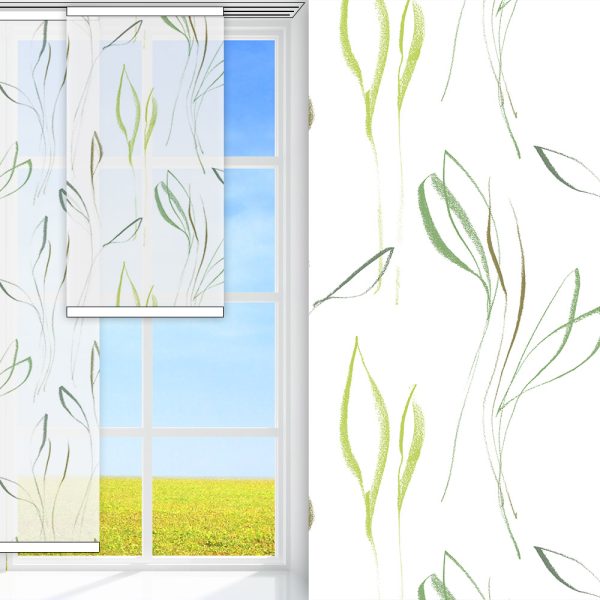 Flächenvorhang Primavera, weiss, transparent, feucht abwischbar