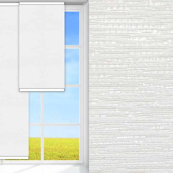 Flächenvorhang Lexa, weiss, lichtdurchlässig & blickdicht, feucht abwischbar