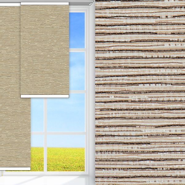 Flächenvorhang Lexa, beige, lichtdurchlässig & blickdicht, feucht abwischbar