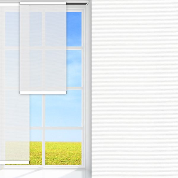 Flächenvorhang Midia, weiss, transparent, feucht abwischbar