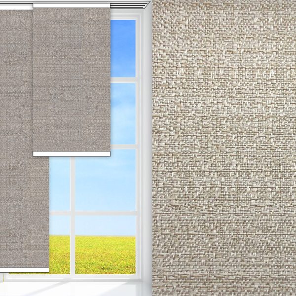 Flächenvorhang Mur, beige, lichtdurchlässig & blickdicht, feucht abwischbar, beige glänzend