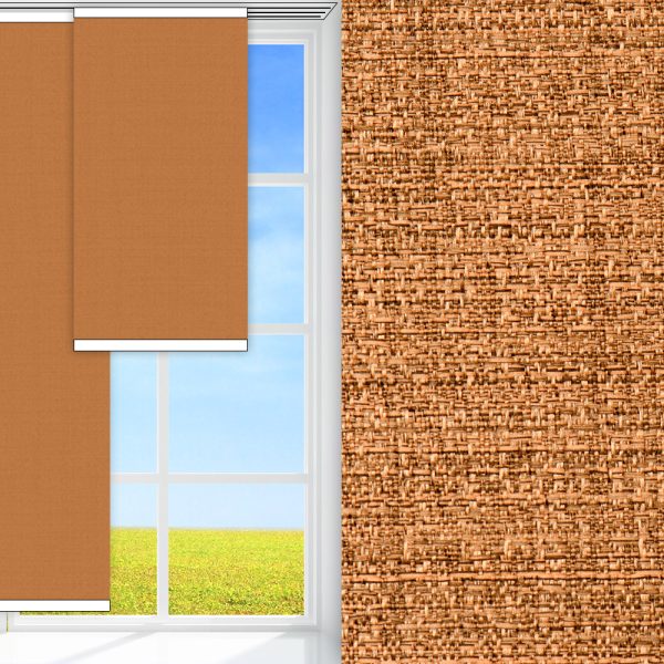 Flächenvorhang Mur, orange, lichtdurchlässig & blickdicht, feucht abwischbar