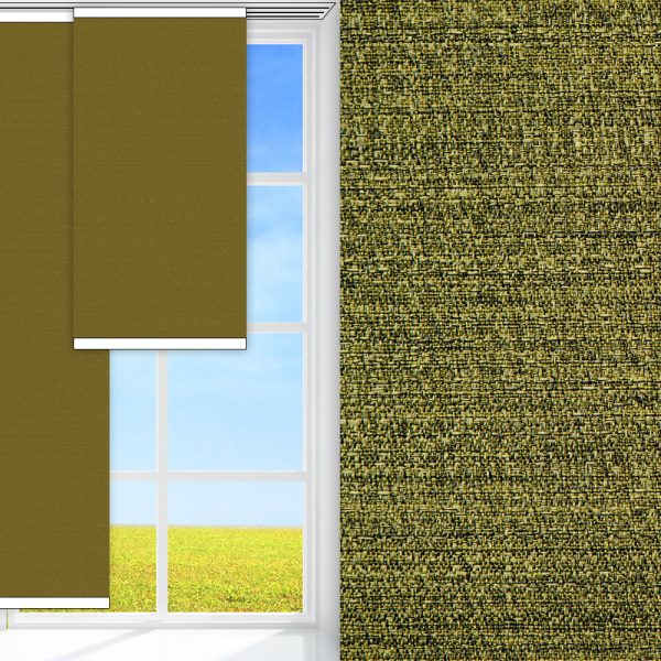 Flächenvorhang Mur, olivgrün, lichtdurchlässig & blickdicht, feucht abwischbar