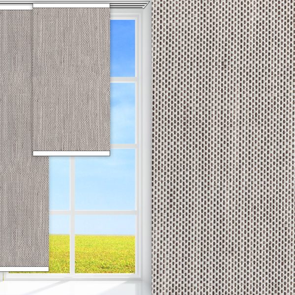 Flächenvorhang Lena, beige, komplett verdunkelnd, feucht abwischbar