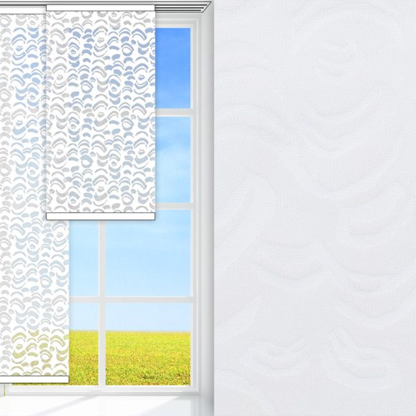 Flächenvorhang Sara, weiss, transparent, kühlend, abbürstbar