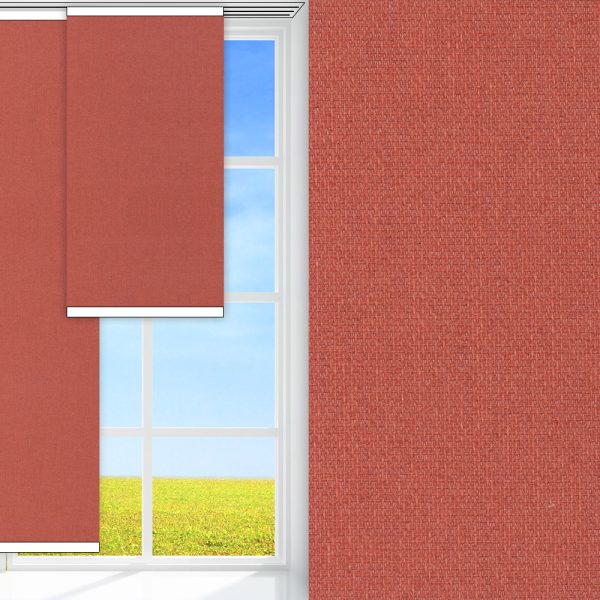 Flächenvorhang Prima, rot, lichtdurchlässig & blickdicht, feucht abwischbar