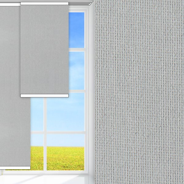 Flächenvorhang Prima, grau, lichtdurchlässig & blickdicht, feucht abwischbar