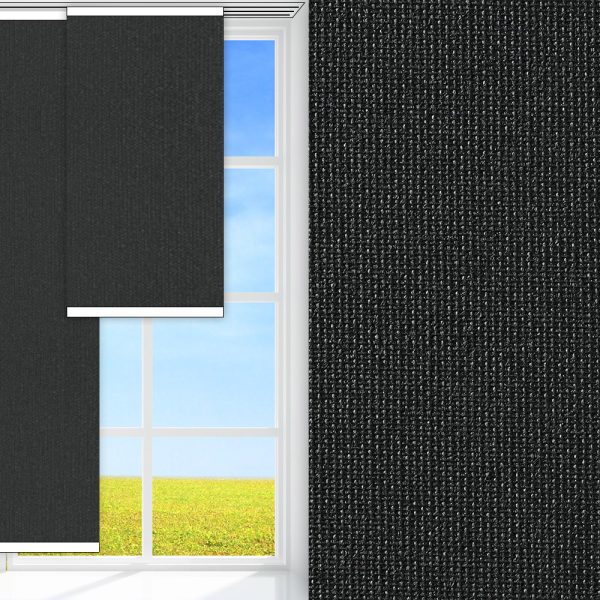 Flächenvorhang Prima, schwarz, lichtdurchlässig & blickdicht, feucht abwischbar