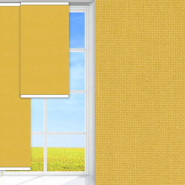 Flächenvorhang Prima, senfgelb, lichtdurchlässig & blickdicht, feucht abwischbar