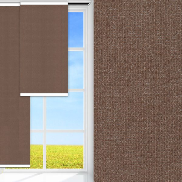 Flächenvorhang Prima, braun, lichtdurchlässig & blickdicht, feucht abwischbar