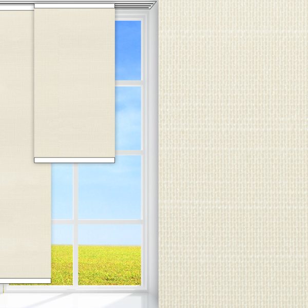 Flächenvorhang Prima Clara, creme, lichtdurchlässig & blickdicht, feucht abwischbar