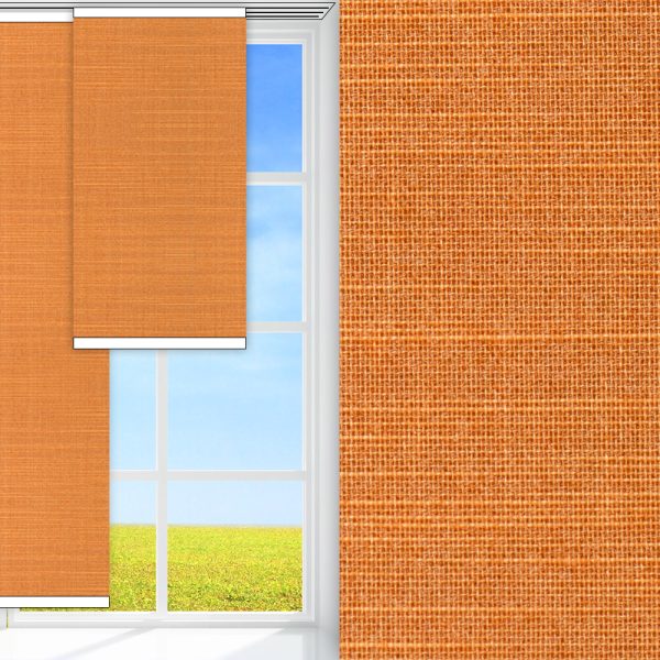 Flächenvorhang Prima Maya, orange, lichtdurchlässig & blickdicht, feucht abwischbar