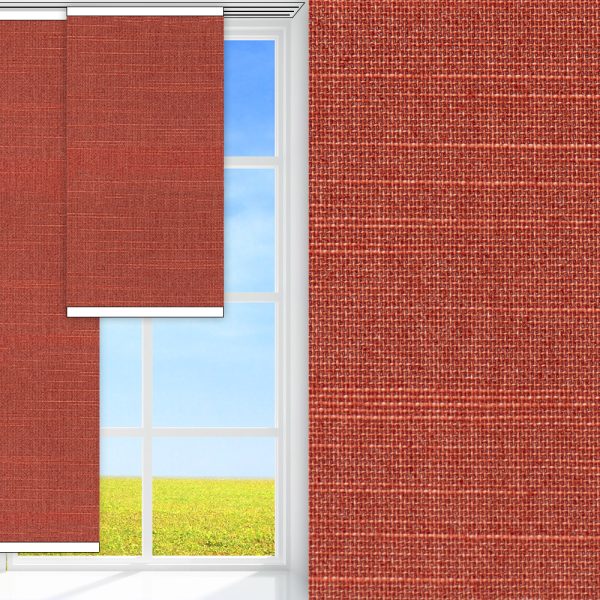 Flächenvorhang Prima Clara, rot, lichtdurchlässig & blickdicht, feucht abwischbar