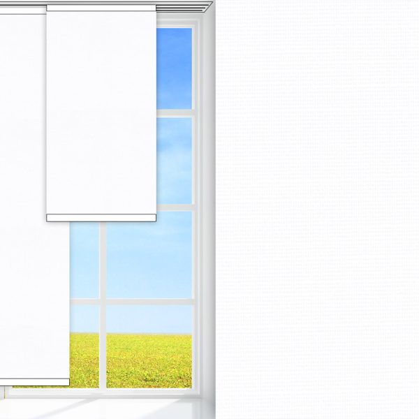 Flächenvorhang Prima Clara, weiss, lichtdurchlässig & blickdicht, feucht abwischbar