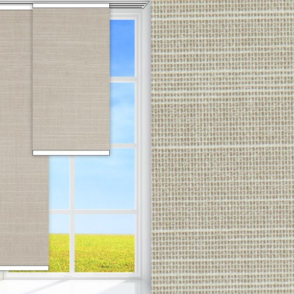 Flächenvorhang Prima Clara, beige, lichtdurchlässig & blickdicht, feucht abwischbar