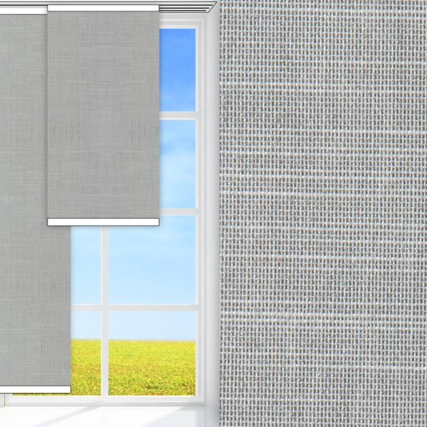 Flächenvorhang Prima Clara, grau, lichtdurchlässig & blickdicht, feucht abwischbar