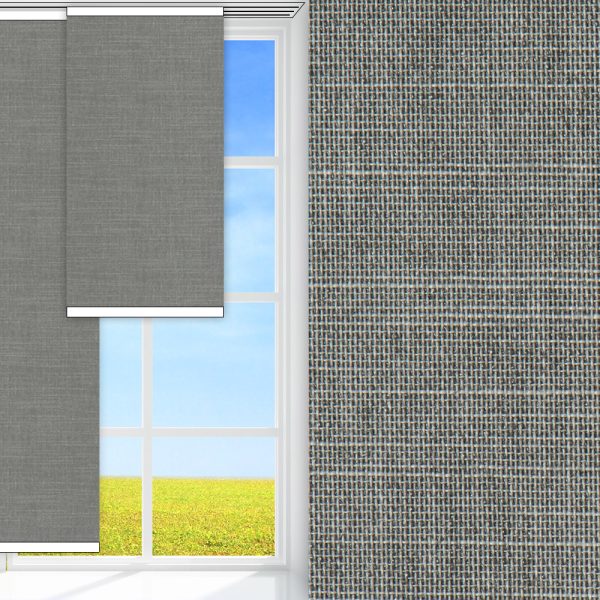 Flächenvorhang Prima Clara, grau, lichtdurchlässig & blickdicht, feucht abwischbar