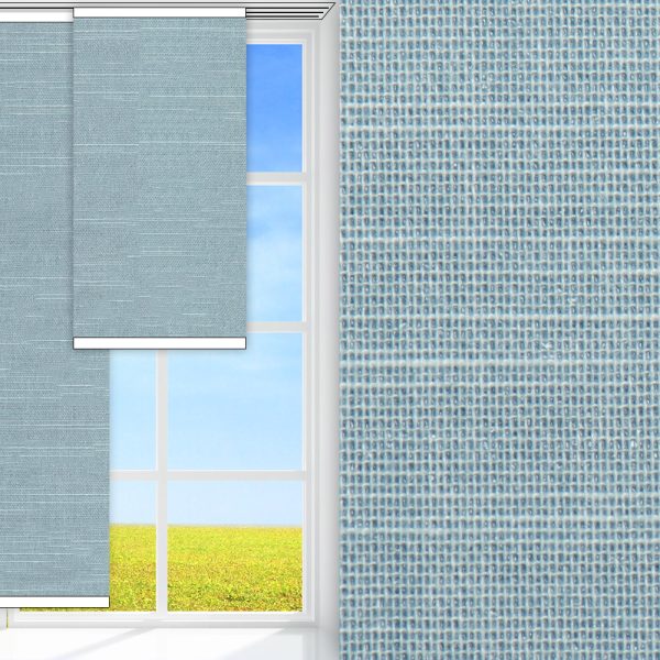 Flächenvorhang Prima Clara, hellblau, lichtdurchlässig & blickdicht, feucht abwischbar