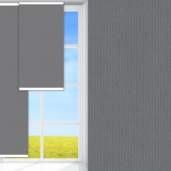 Flächenvorhang Prima Hot, dunkelgrau, lichtdurchlässig & blickdicht, feucht abwischbar