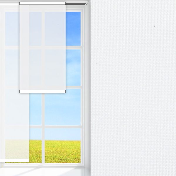 Flächenvorhang Prima Royal, weiss, transparent, feucht abwischbar