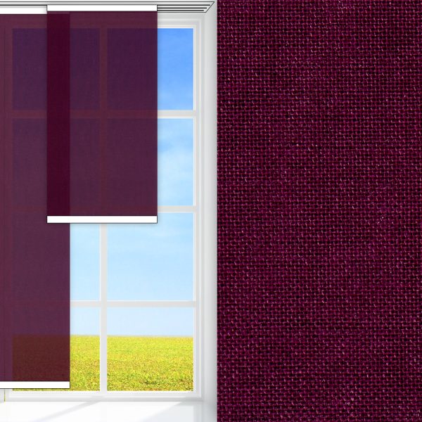 Flächenvorhang Prima Royal, violett, transparent, feucht abwischbar