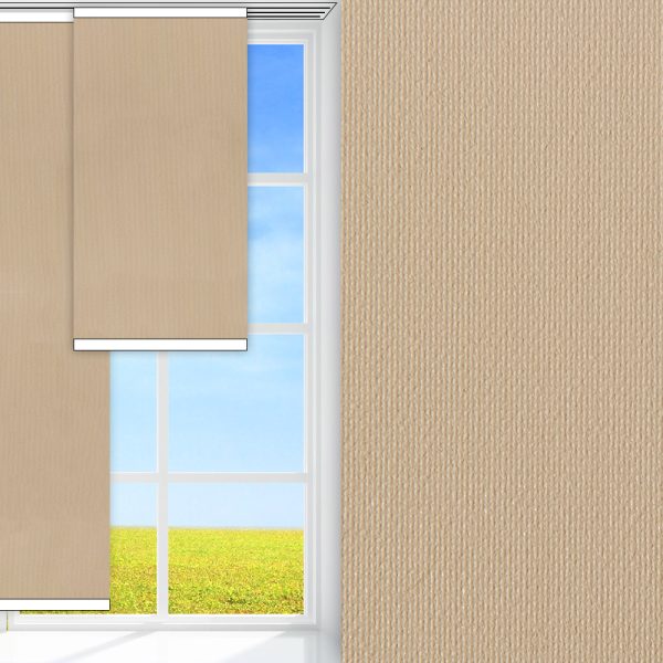 Flächenvorhang Prima Safe, beige, abdunkelnd, Rückseite Perlmutt, schmutzabweisend, feucht abwischbar