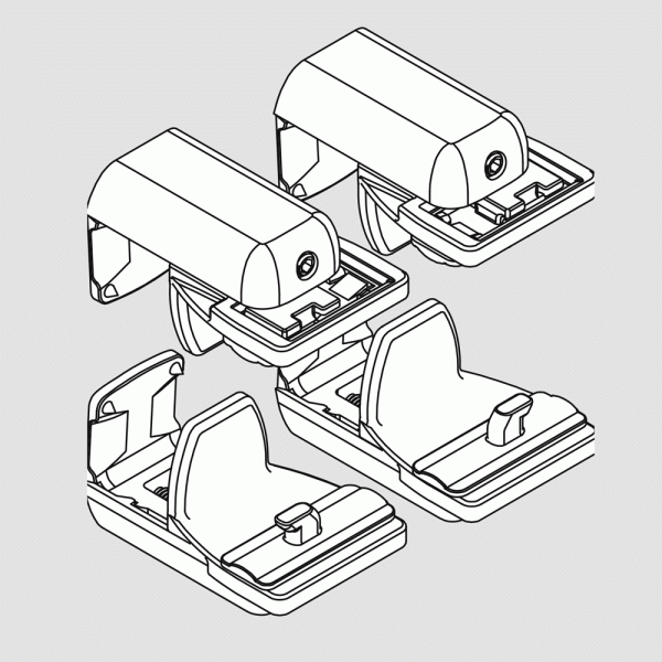 Set normale Klemmträger