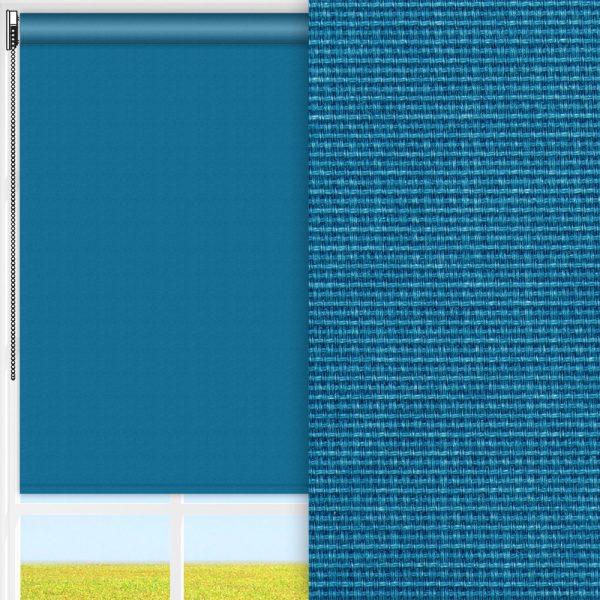 Rollo Rustico, türkis, lichtdurchlässig & blickdicht, feucht abwischbar