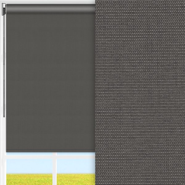 Rollo Rustico, dunkelgrau, lichtdurchlässig & blickdicht, feucht abwischbar