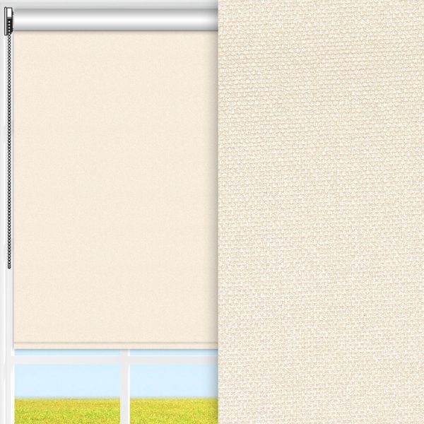 Rollo Glitta Noir, weiss, komplett verdunkelnd, feucht abwischbar, weiss glänzend