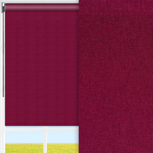 Rollo Klara, dunkelrot, lichtdurchlässig & blickdicht, feucht abwischbar