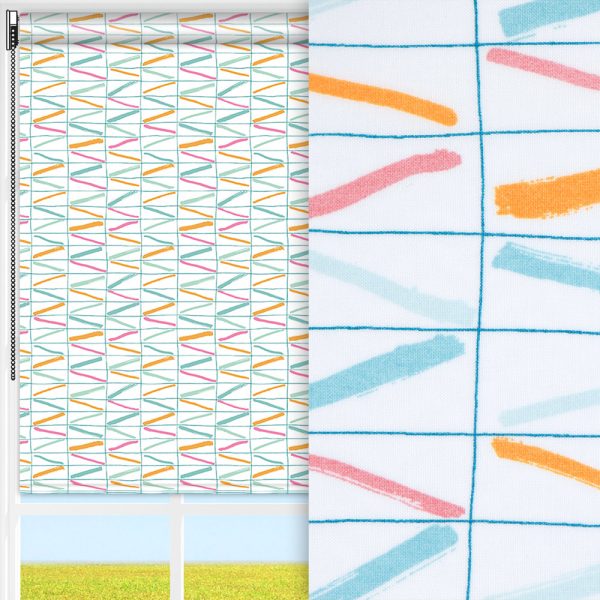 Rollo Ecola, mint/weiss, lichtdurchlässig & blickdicht, feucht abwischbar