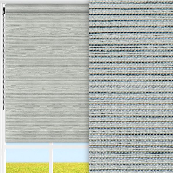 Rollo Linea, grau, lichtdurchlässig & blickdicht, Rückseite Teflon, feucht abwischbar