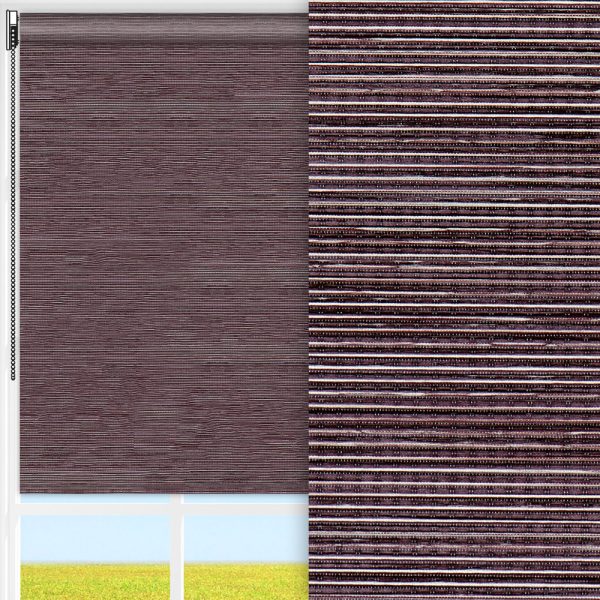 Rollo Linea, violett, lichtdurchlässig & blickdicht, Rückseite Teflon, feucht abwischbar