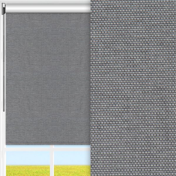 Rollo Bora, grau, komplett verdunkelnd, feucht abwischbar
