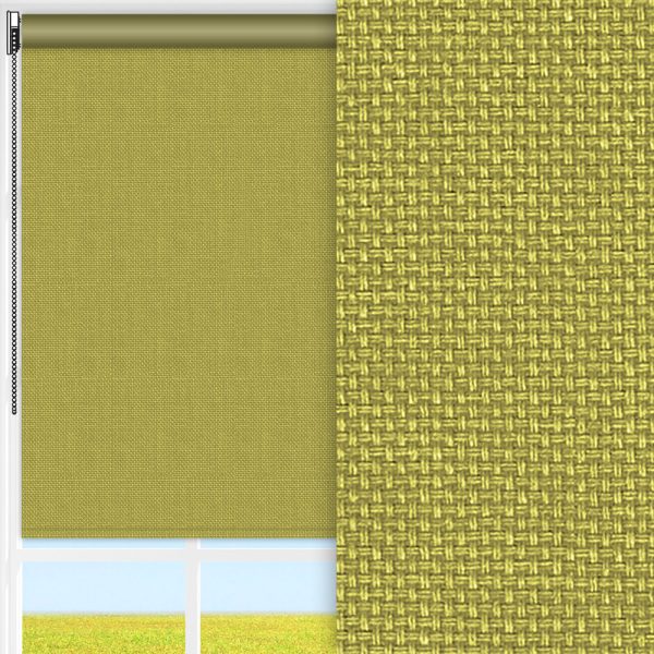 Rollo Freda, grün, komplett verdunkelnd, Rückseite farbig wie Vorderseite, feucht abwischbar