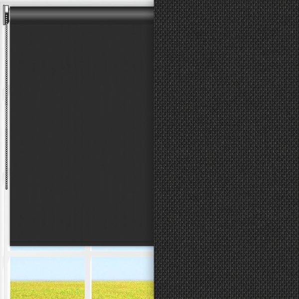 Rollo Silenzio, schwarz, lichtdurchlässig & blickdicht, feucht abwischbar
