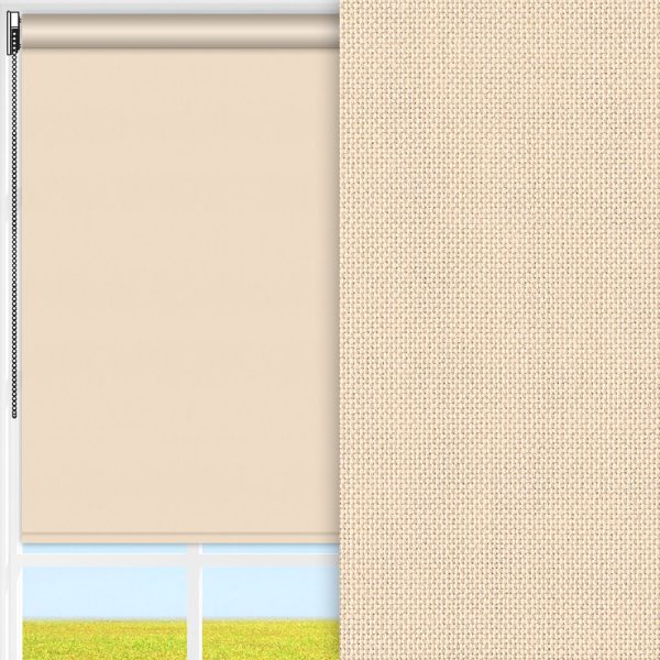 Rollo Silenzio, beige, lichtdurchlässig & blickdicht, feucht abwischbar